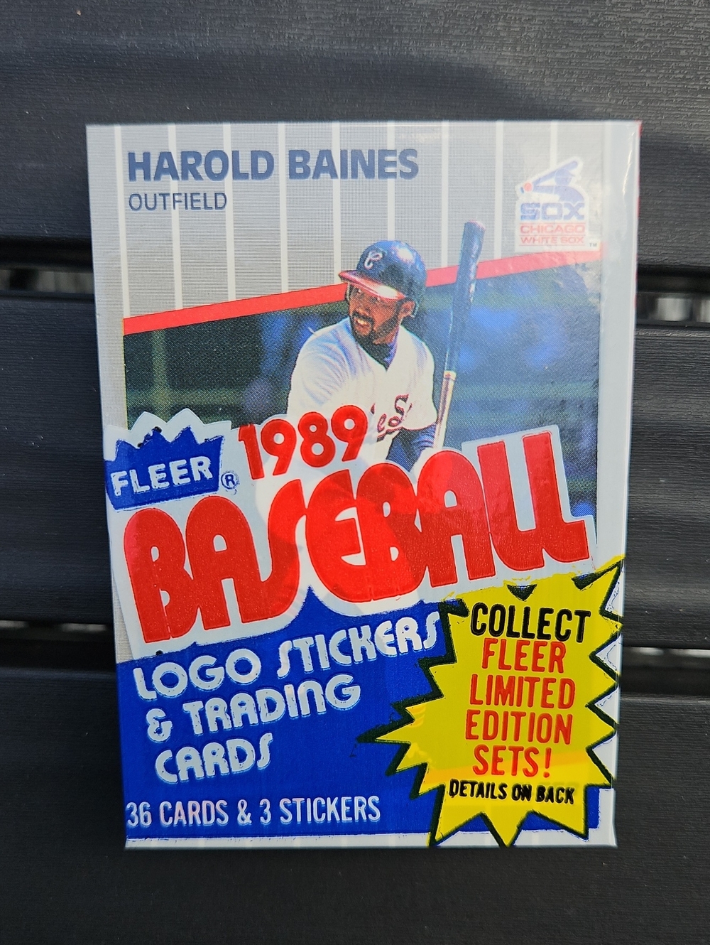 1989 Fleer Baseball Sealed Cello Pack 36 Cards + 3 Stickers – Harold Baines